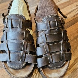 Vintage Dr Martens Air-Wair Brown Leather Heavy Duty Sandals Buckle US Size 12